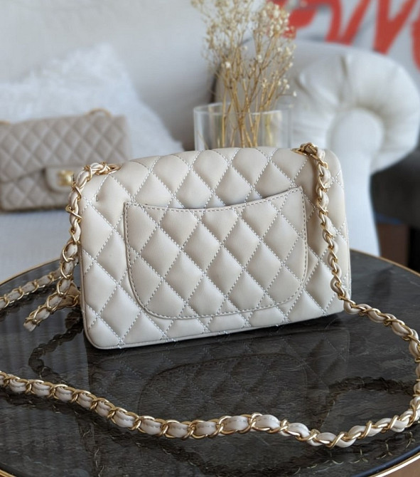 сумка кроссбоді через плече молодіжна брендова Chanel Classic бежева AN52 Киев - изображение 3