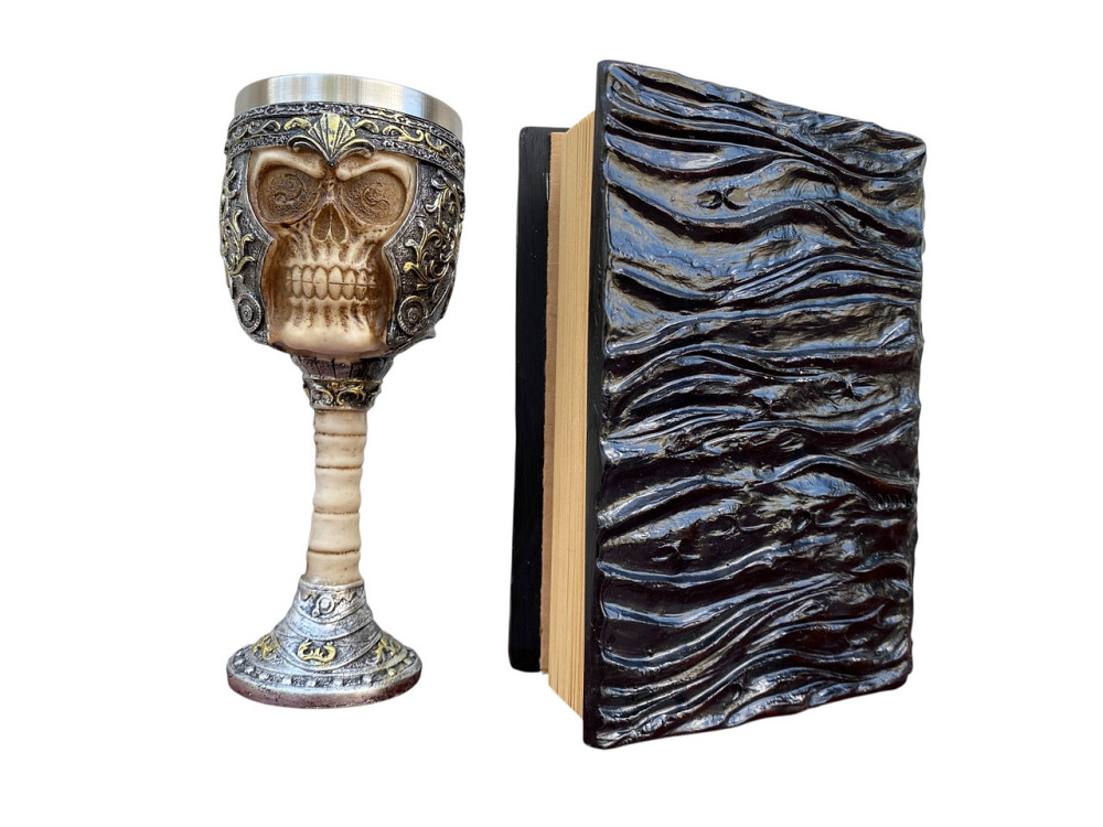 Подарочный набор Бокал 3 Череп в Шлеме и Блокнот 3 «Книга, смотрящая в ответ» Київ - зображення 2