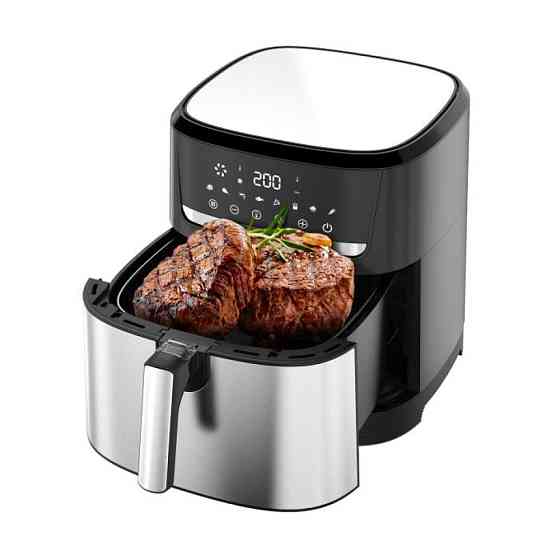 Аэрогриль мультипечь на 2 тэна Rotex Up DownFry ROM-970-XXL 2000 Вт 9.5 л серебристая Київ