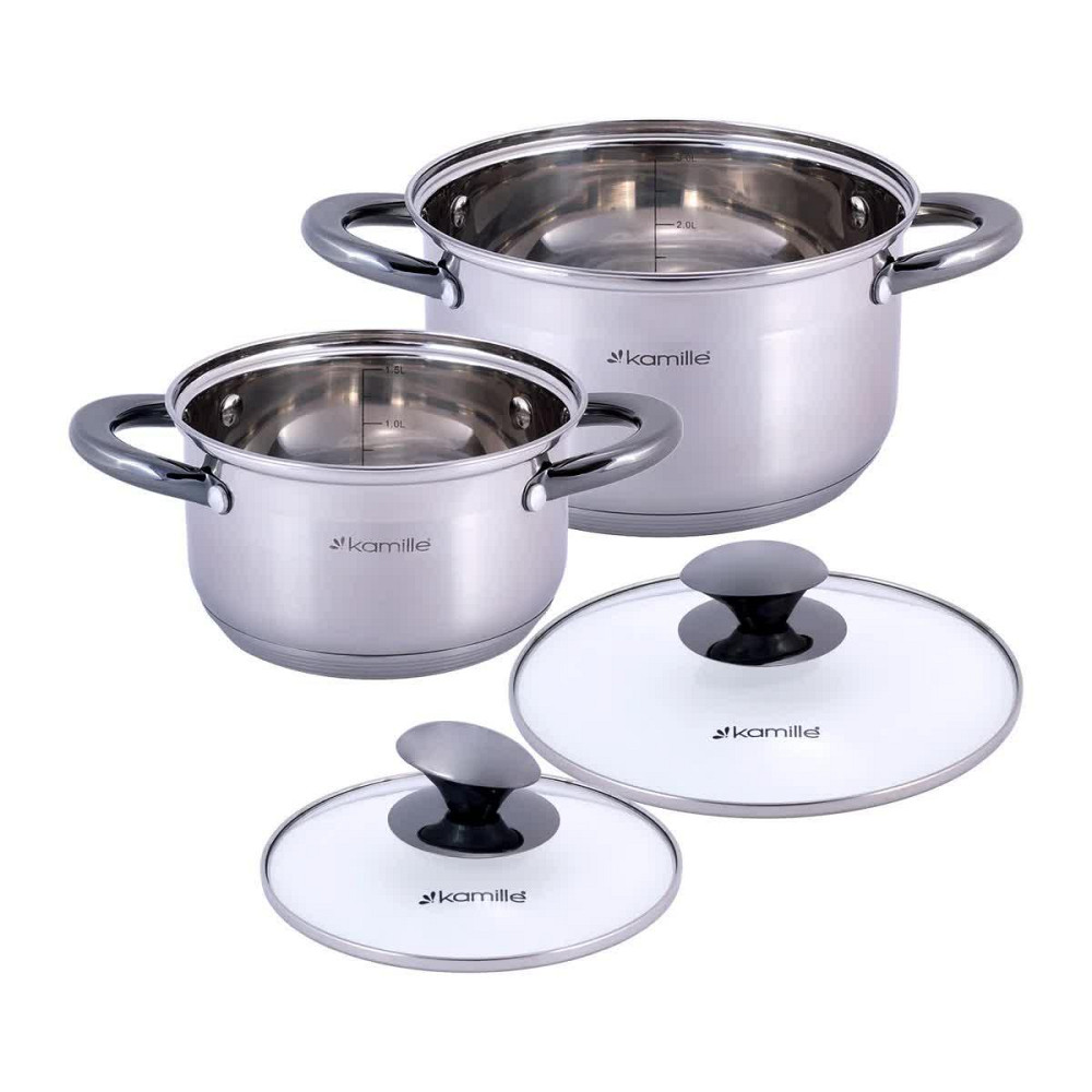 Набор Kamille Groningen из нержавеющей стали 4 предмета Одеса - зображення 3
