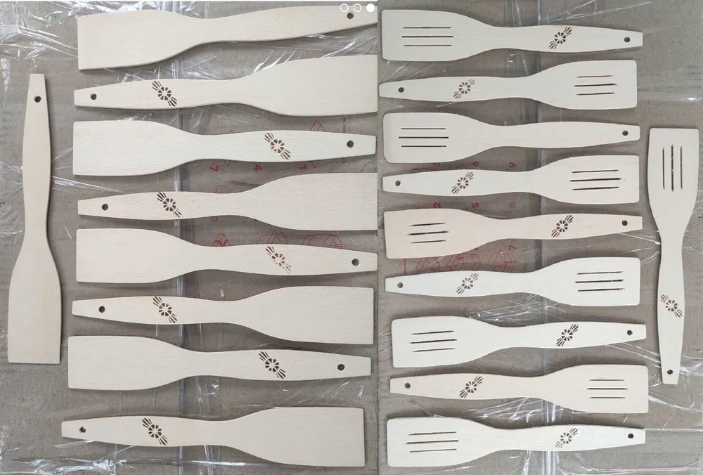 Лопатка кухонна дерев'яна букова, 10 шт 100 гривень Косов - изображение 1