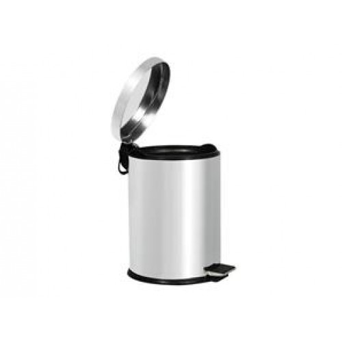 0102 Ведро из нержавеющей стали с педалью,5 л, глянец Київ - зображення 2