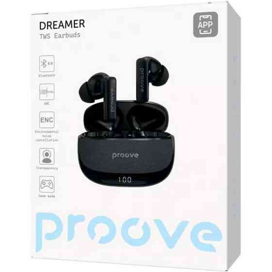 Bluetooth-гарнітура Proove Dreamer TWS with ANC (APP) Black (TWDM0001AP01) (Код товару:43031) Харків