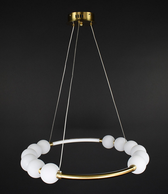 Люстра стельова LED SG33-800 Латунь 25-140х82х82 см. Київ - зображення 1