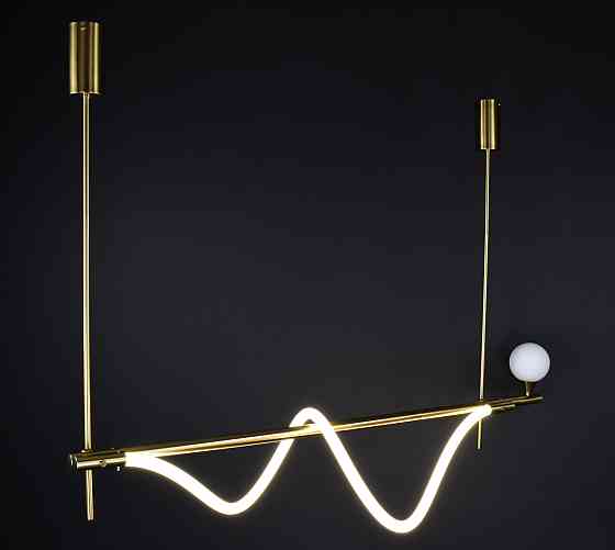 Люстра стельова LED MBJ8-1500 Латунь 40-122х30х150 см. Київ