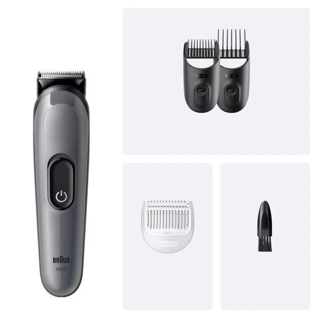 Машинка для стрижки волос Braun All-in-One Series 3 AIO3500 2 Вт серый Київ - зображення 2