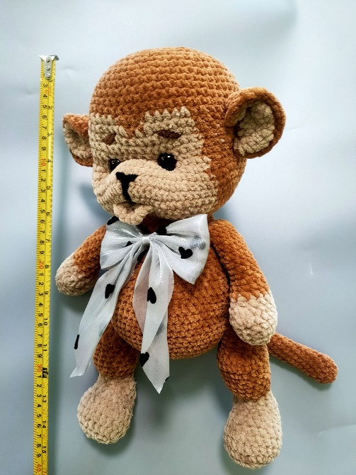 Мавпочка м'яка в'язана іграшка плюшева сувенір подарунок Handmade Нововолынск - изображение 4