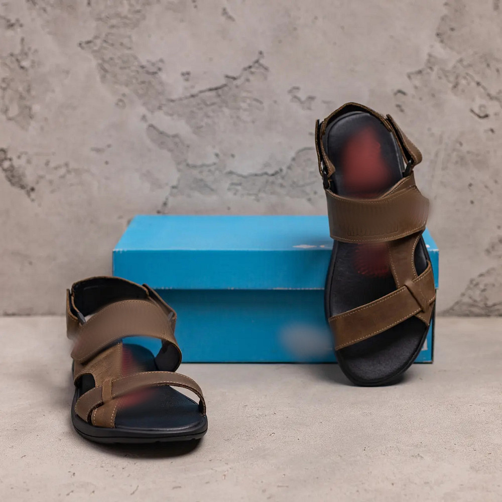 Мужские кожаные сандалии  Brown Leather Київ - зображення 5