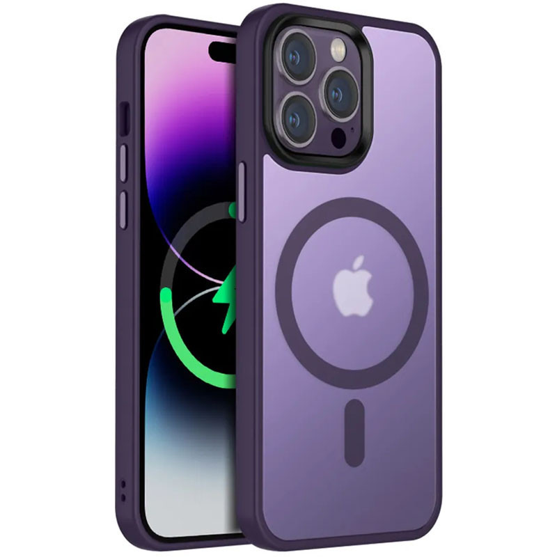 TPU+PC чехол Metal Buttons with MagSafe Colorful для Apple iPhone 12 Pro Max (6.7") Херсон - зображення 1