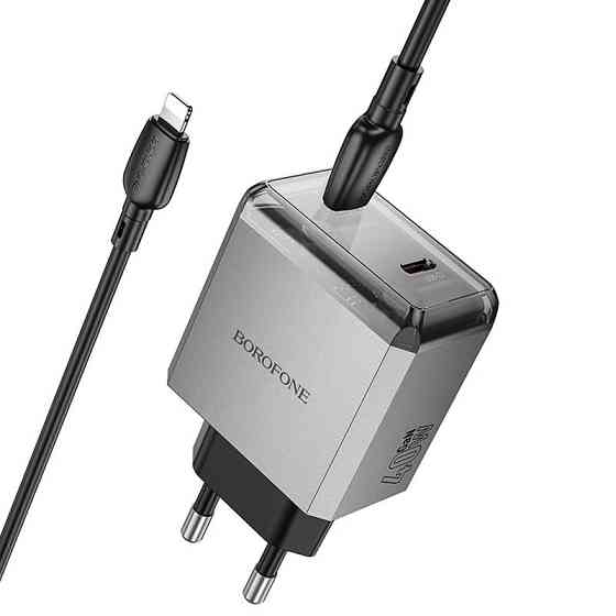 СЗУ Borofone BN21 Lena PD40W+QC3.0 (2USB-C) + кабель Type-C to Lightning Херсон