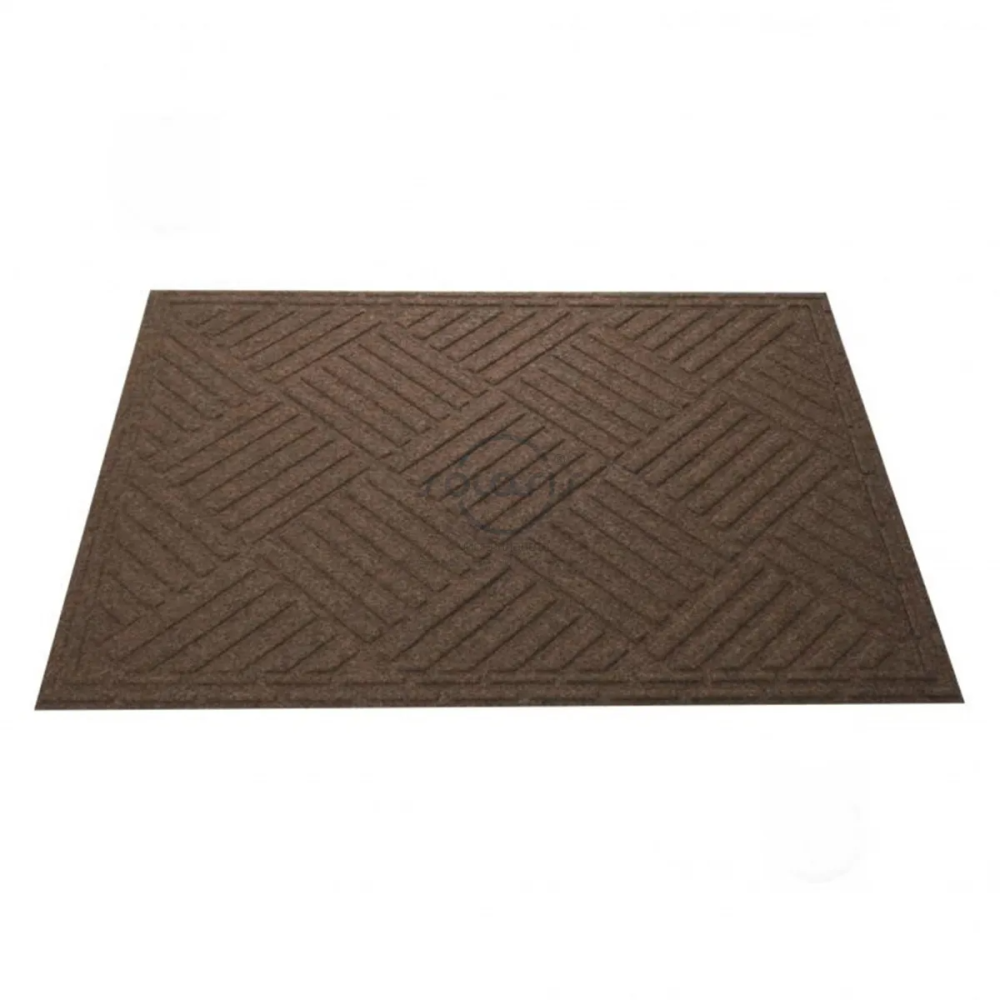 Коврик грязезащитный на резиновой основе, 80х120х0,5 см, коричневый Київ - зображення 4