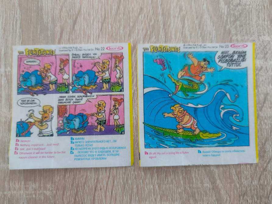 Вкладыши Kent The Flintstones №22 и №23 (1994), оригинал Київ - зображення 6