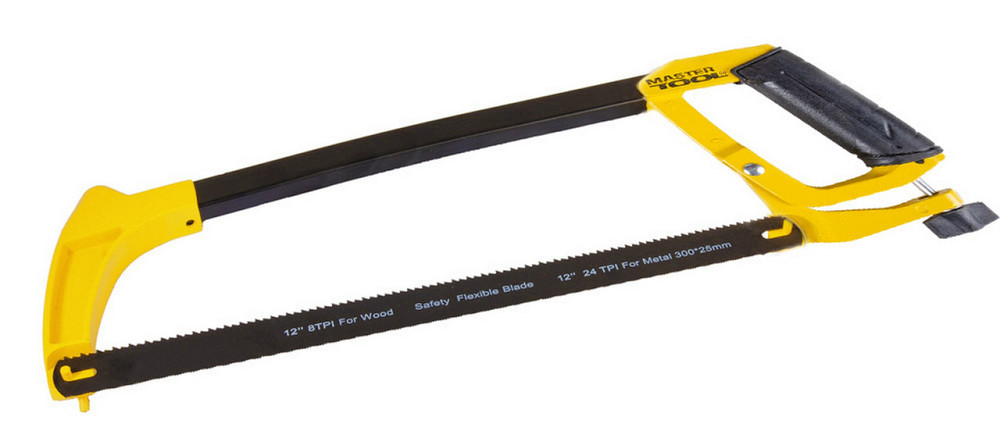 Ножовка по металлу MASTERTOOL 300 мм алюминиевая рукоять угол наклона полотна 45-90° flex полотно 25 Харків - зображення 1