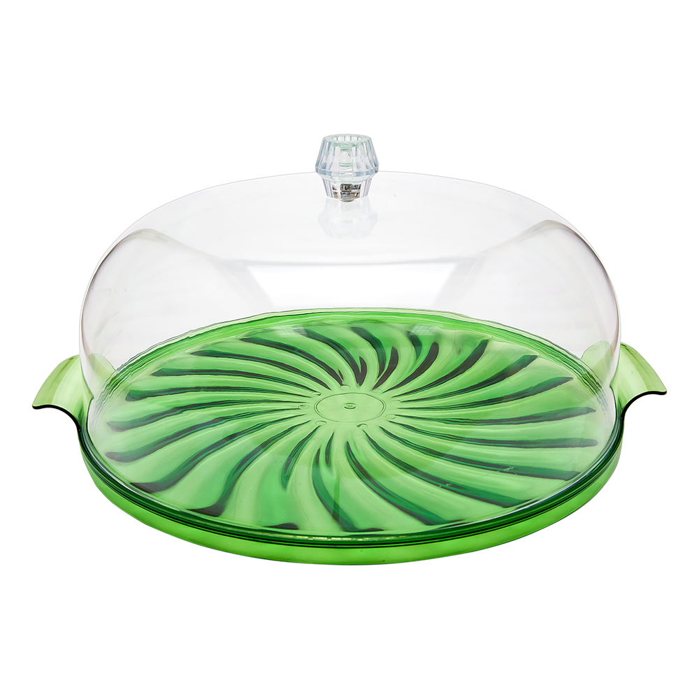 Тортовница Кристалл зеленая Київ - зображення 1