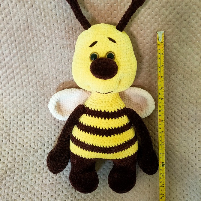 Бджола іграшка в'язана дитяча ручная работа подарунок сувенір hand made Нововолинськ - зображення 5