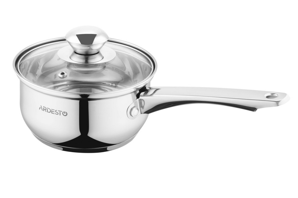 Ківш із скляною кришкою Ardesto Gemini Gourmet AR-1916-GSS 16 см 1.6 л Киев - изображение 1