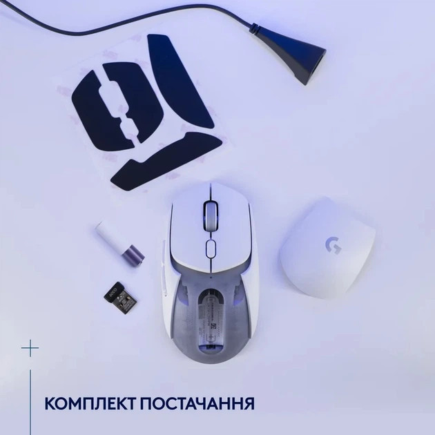 Мышь компьютерная безпроводная Logitech G309 LIGHTSPEED White L910-007207 белая Київ - зображення 9