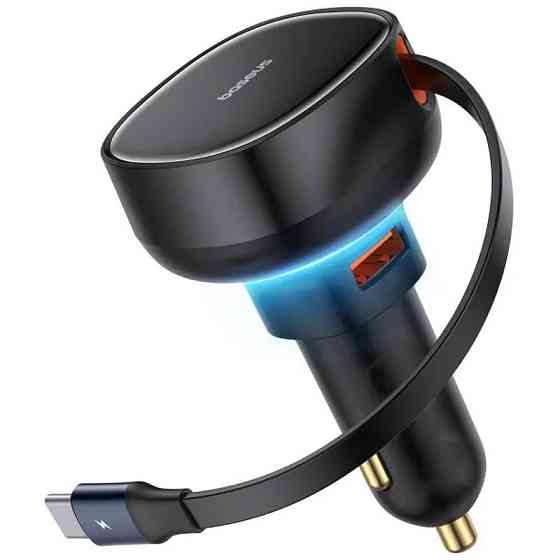 АЗУ Baseus Enjoyment Pro PD60W+QC3.0 with retractable cable (1USB-A/1C) (C000578) Херсон