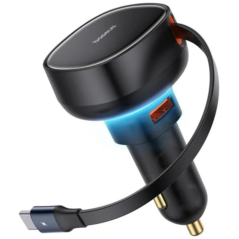 АЗУ Baseus Enjoyment Pro PD60W+QC3.0 with retractable cable (1USB-A/1C) (C000578) Херсон - изображение 4