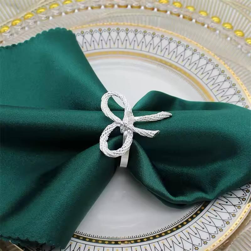 Набор колец для салфеток Бантики Silver 6 шт Одеса - зображення 4