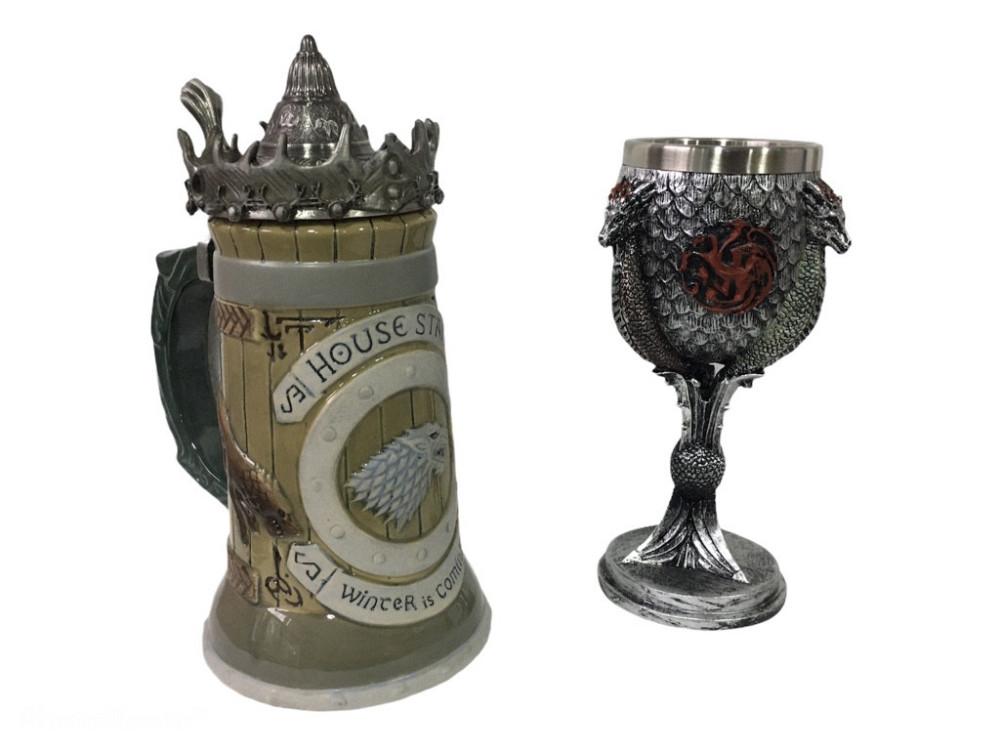 Подарочный Набор Кружка Game Of Thrones House Stark Игра Престолов Дом Старков и Бокал Fire and Bloo Київ - зображення 3
