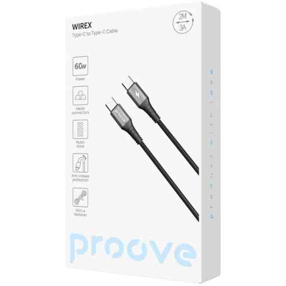 Кабель Proove WireX Type-C to Type-C 60W 2m Black (CCWX60002221) Харків