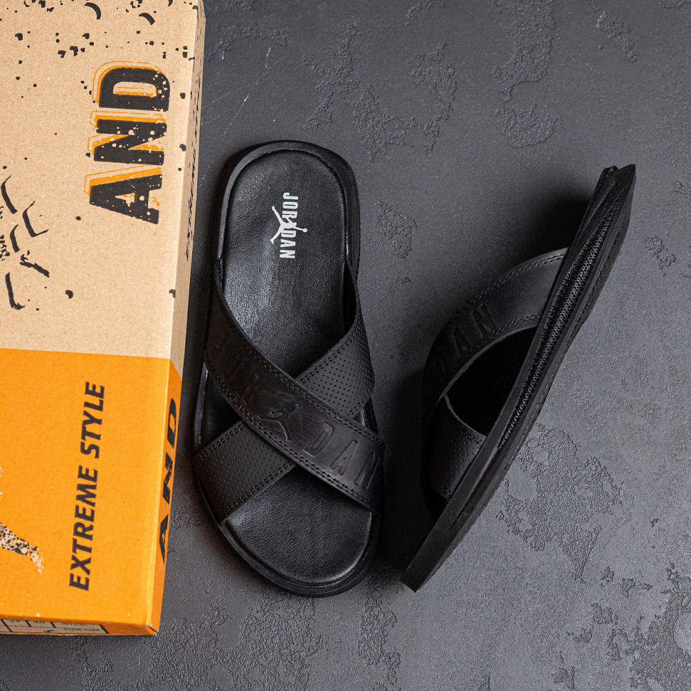 Мужские кожаные  летние шлепанцы-сланцы Jordan Київ - зображення 6