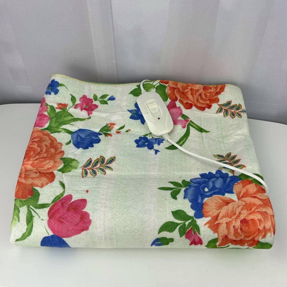 Електропростирадло односпальне з кольоровим малюнком LUX Байка Туреччина 75x155 см 55155 Квіти Київ - зображення 1