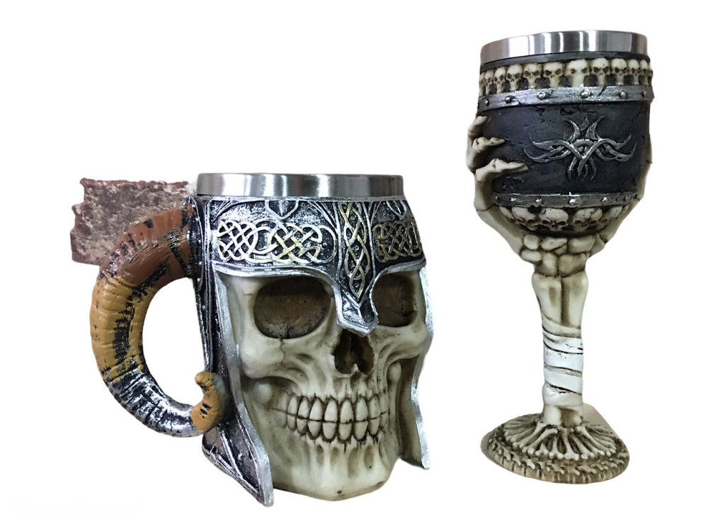 Подарочный набор Чашка Бокал 3 сюк Череп в Руке Подарок Киев - изображение 3