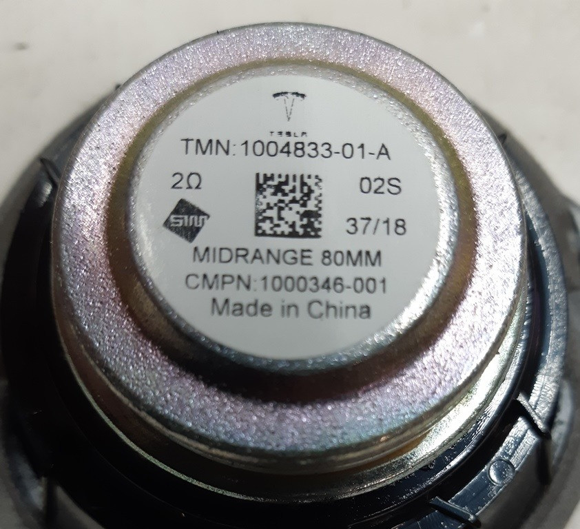 Динамик среднечастотный, 80мм Tesla model S, model S REST, model X 1004833-01-A Киев - изображение 3