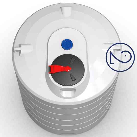 Емкость 3000 л две горловины вертикальная белая Київ