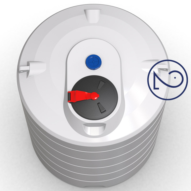 Емкость 3000 л две горловины вертикальная белая Киев - изображение 2