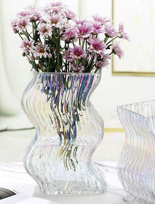 Ваза для квітів 14193 9х14.5х26.5 см перламутрова Киев - изображение 1