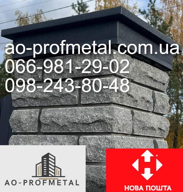 Колпаки на забор RAL 7024 PEMA. Київ - зображення 7