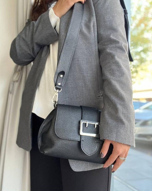 сумка через плечо кожаная Италия с широким ремешком TS000104 Луцк - изображение 1