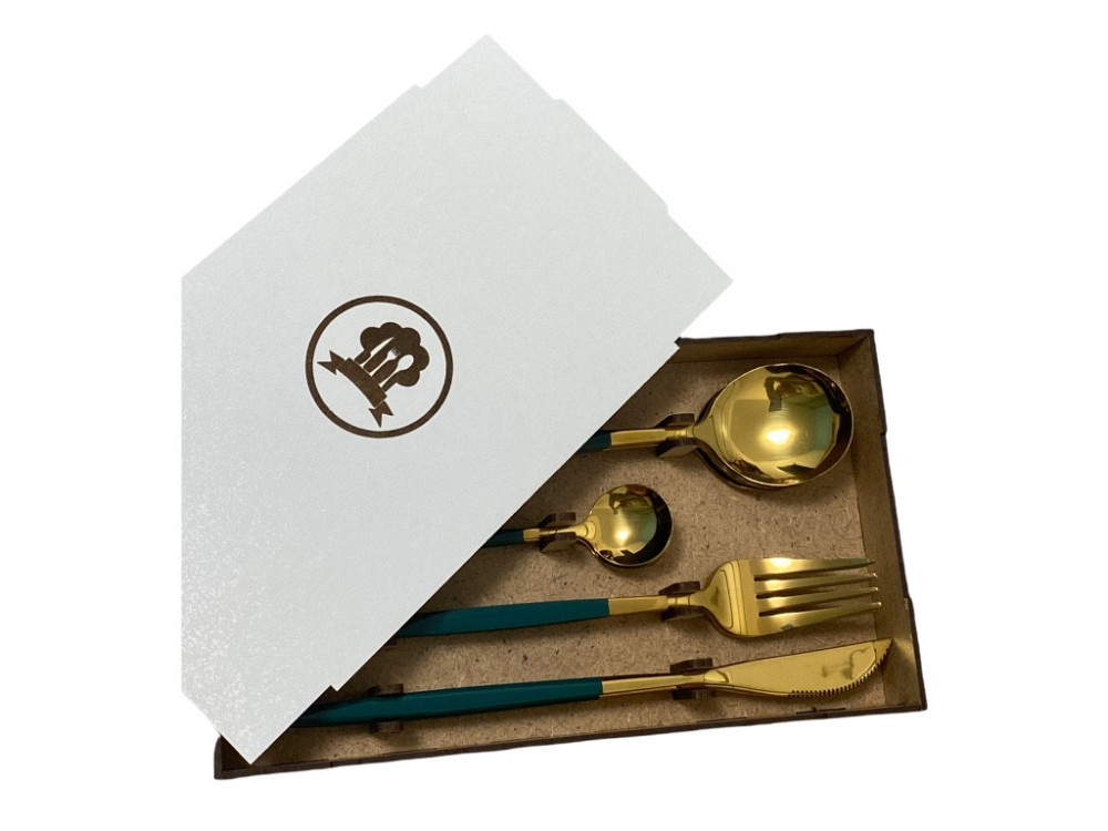 Набор столовых приборов зеленый на 6 персон Киев - изображение 12