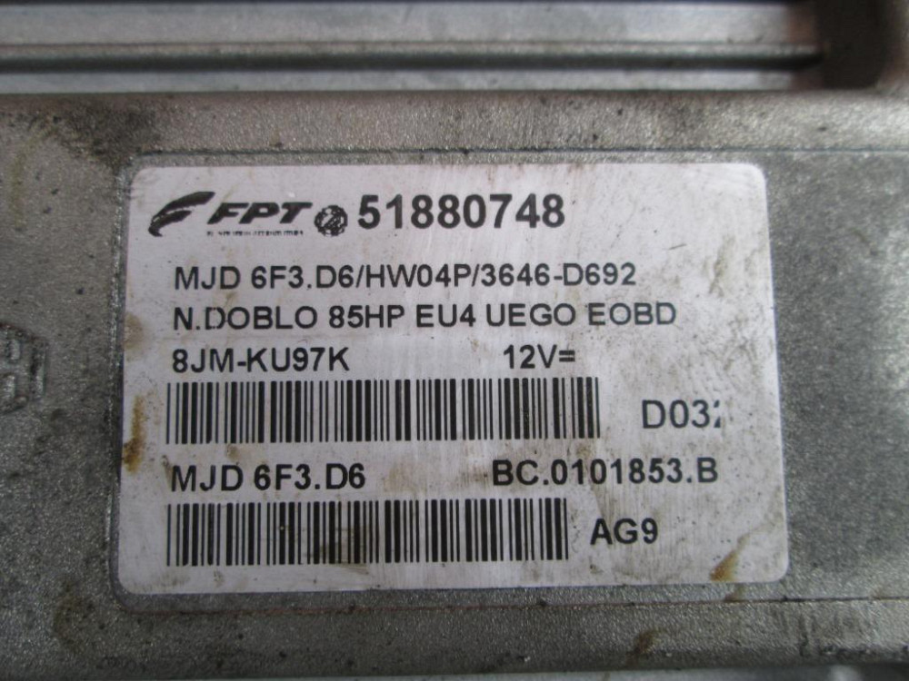 Блок управления двигателем Fiat Doblo 1.3 jtd 2010-2015 (51880748) Ковель - изображение 3