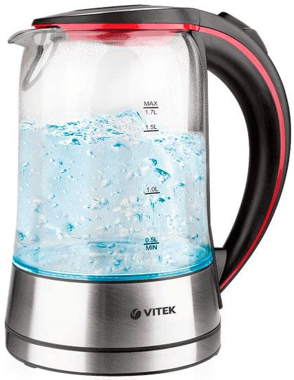 Электрочайник стеклянный Vitek VT-7009-TR Київ - зображення 2
