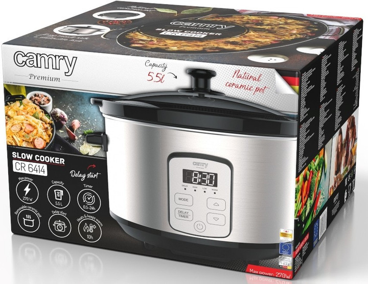 Медленноварка Сamry СR-6414 4.7 л270 Вт серая Киев - изображение 8