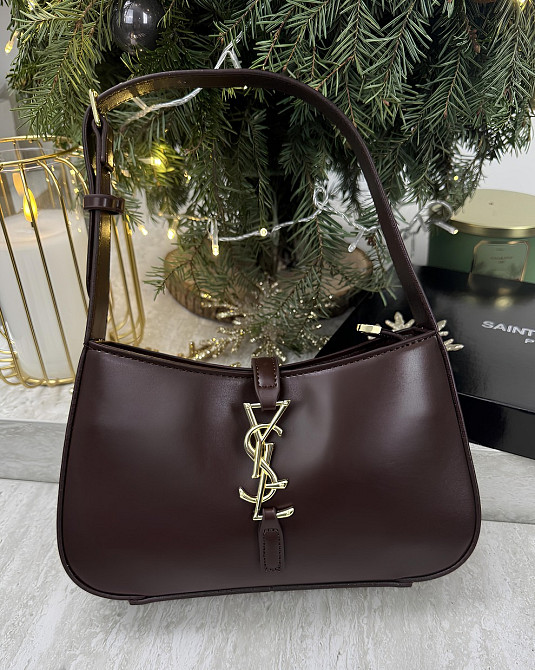 сумка лоран шоколад модна жіноча сумка трендова сумка Saint Laurent AN137 Луцьк - зображення 7