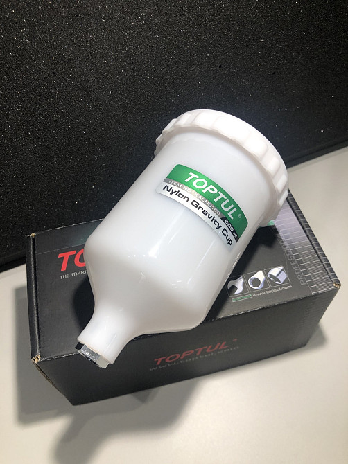 Бачок для краскопульта пластиковый 600 мл (внутренняя резьба M16*1.5) TOPTUL KALN0160 Харків - зображення 2