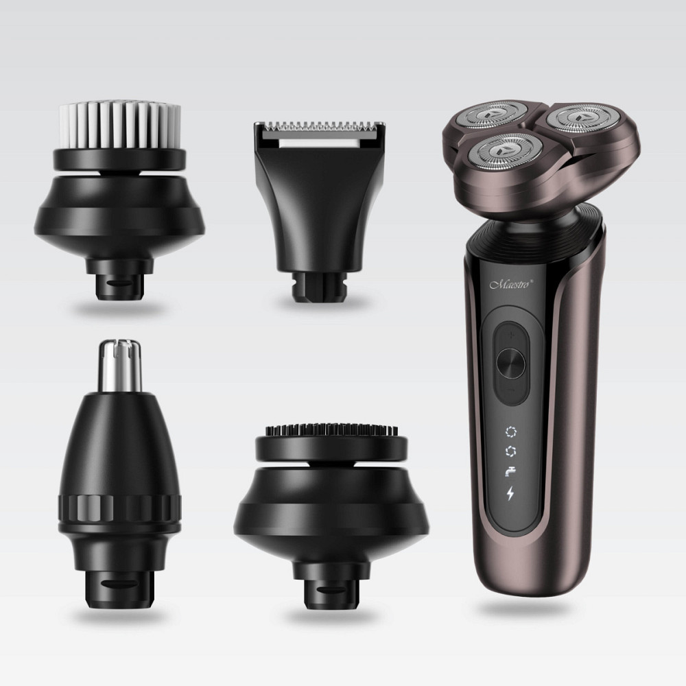 Электробритва в наборе 5 в 1 Maestro MR-674 коричневый Київ - зображення 2
