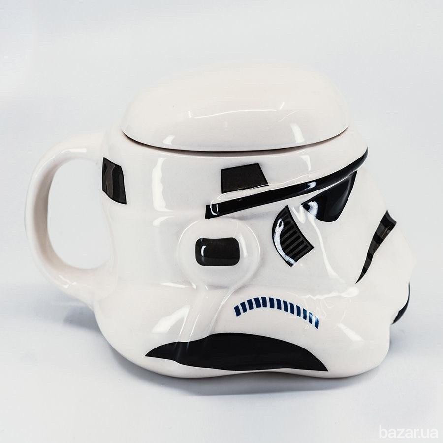 Чашка Кружка Бокал с крышкой Star Wars 3D  Штурмовик (Белая) Керамика Київ - зображення 4