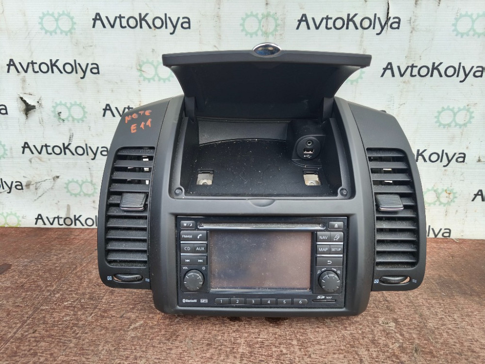 Автомагнитола Bluetooth AUX + консоль бардачка Nissan Note E11 2005-2012 Ковель - зображення 2