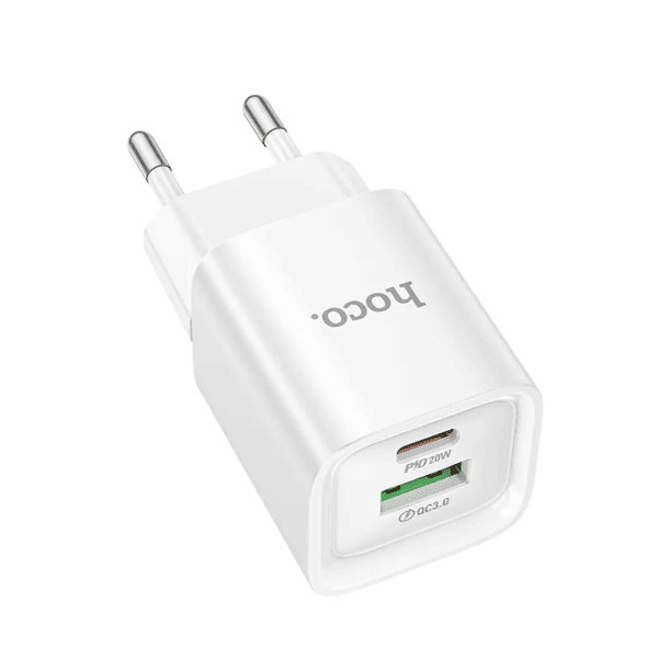 МЗП Hoco C147A Type-C PD20W+QC3.0 + cable Type-C White Харків - зображення 2