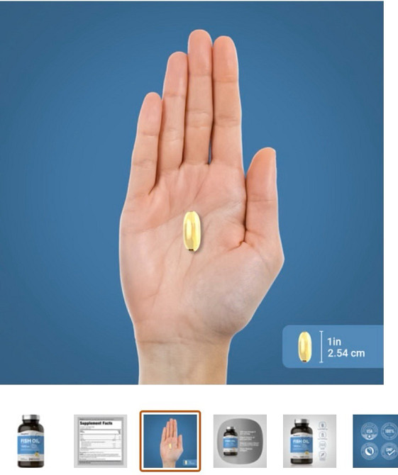 Рибячий жир Омега-3 1000 мг, 240 капсул не викликає відрижку США. Тернопіль - зображення 4