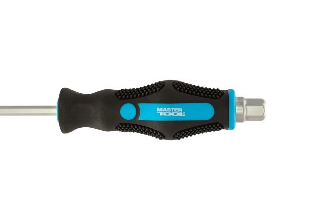 Отвёртка ударная крестовая магнитная MASTERTOOL EXTERNAL HEX PH1х100 мм ручка с TPR покрытием 49-611 Харків - зображення 4