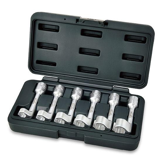 Набор спецключей для топливных трубок дизельных форсунок 1/2" 12-19мм 6ед. TOPTUL JGAI0605 Харків - зображення 1
