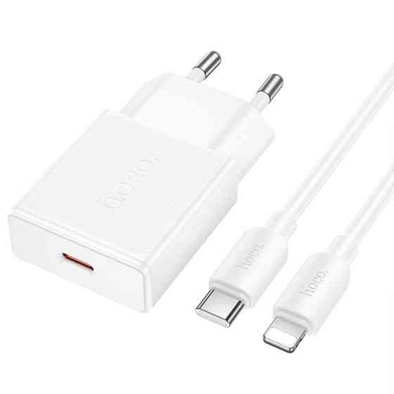 СЗУ Hoco N72 Speed ultra-thin PD20W (1USB-C) + кабель Type-C to Lightning Херсон