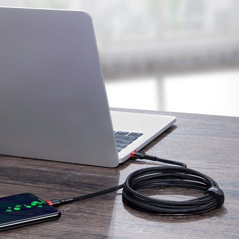 Дата кабель Baseus Cafule Type-C to Type-C PD2.0 100W (2m) (CATKLF-AL) Херсон - изображение 5